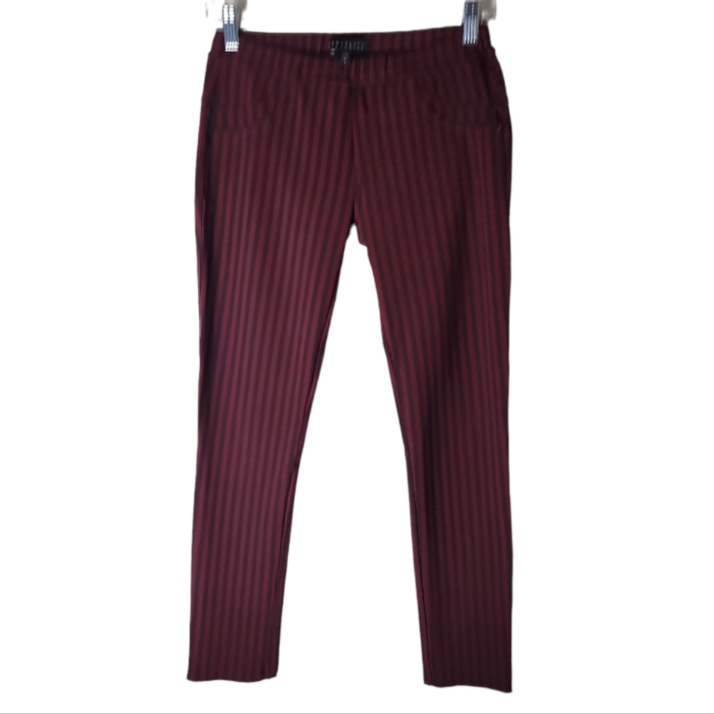 Sanctuary gingham plaid ponte pants red bacck pull on stretch women's size small